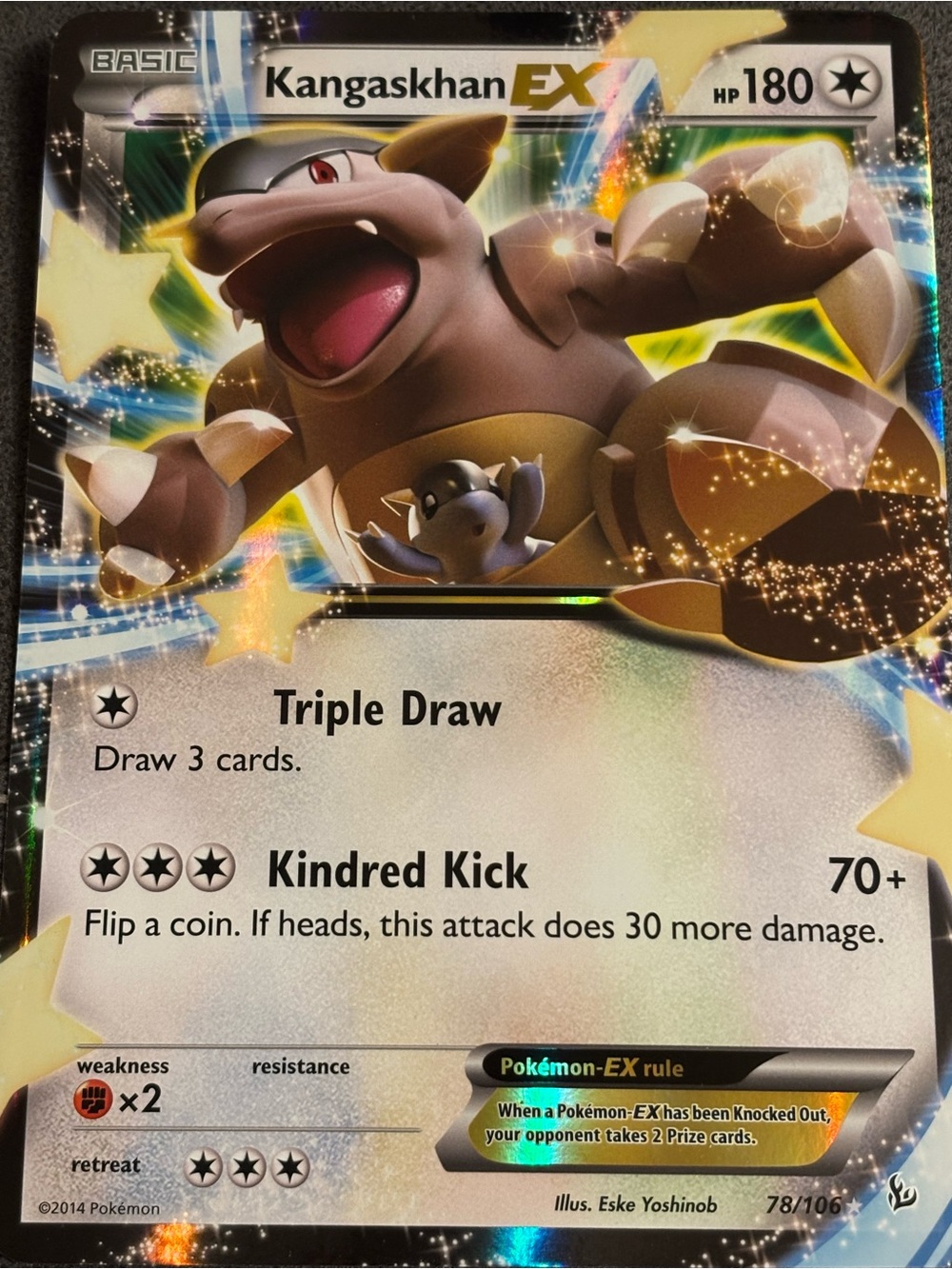 JUMBO Kangaskhan EX Collectible Pokemon Card